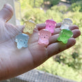 Glow in the dark dog resin charm cabochon for DIY crafts and decoden