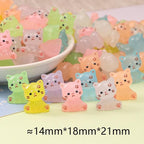 Glow in the dark mad cat resin charm cabochon for DIY crafts and decoden