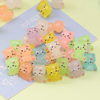 Glow in the dark mad cat resin charm cabochon for DIY crafts and decoden