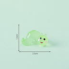 Glow in the dark caterpillar resin charm cabochon for DIY crafts and decoden