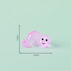 Glow in the dark caterpillar resin charm cabochon for DIY crafts and decoden