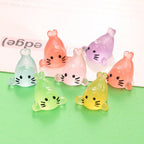 Small glow in the dark seal pup resin cabochons 11 by 17mm