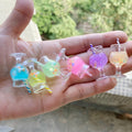 Glow in the Dark Mini Drink Cup Resin Charms luminous flatback resin cabochons for DIY crafts