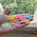 Glow in the Dark Caterpillar Resin Charms | Luminous Flatback Cabochons for DIY Crafts (15x36mm)