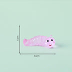 Glow in the Dark Caterpillar Resin Charms | Luminous Flatback Cabochons for DIY Crafts (15x36mm)