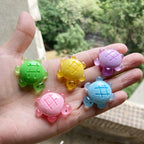 Glow in the Dark Turtle Resin Charms | Luminous Flatback Cabochons for DIY Crafts (30x30mm)