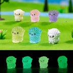 Glow in the Dark Sheep Resin Charms luminous flatback resin cabochons for DIY crafts