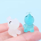 Cute glow in the dark rhinoceros resin charm cabochons