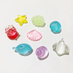Glow in the Dark Ocean Resin Charms | Luminous Sea Shell, Starfish & Coral Flatback Cabochons for DIY Crafts