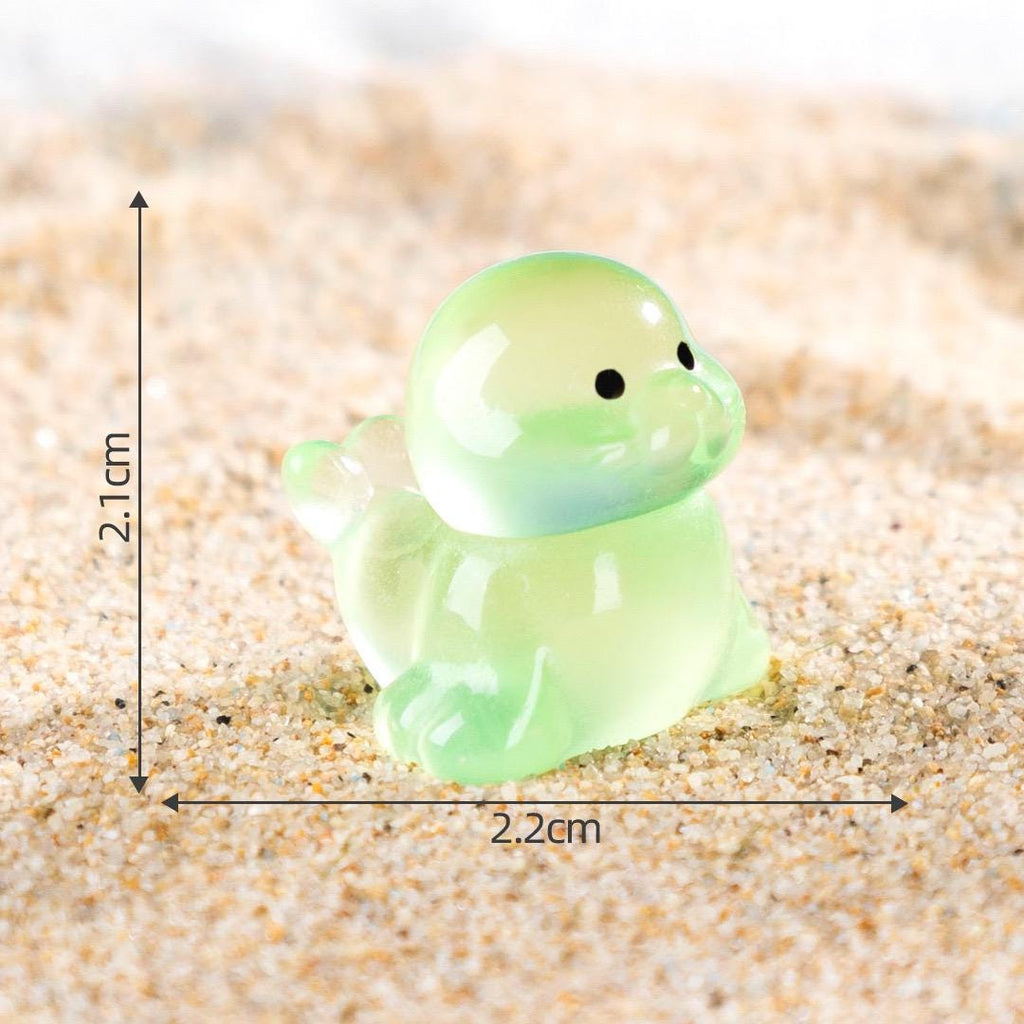 Glow in the Dark Sea Lion Resin Charms | Luminous Ocean Flatback Cabochons for DIY Crafts