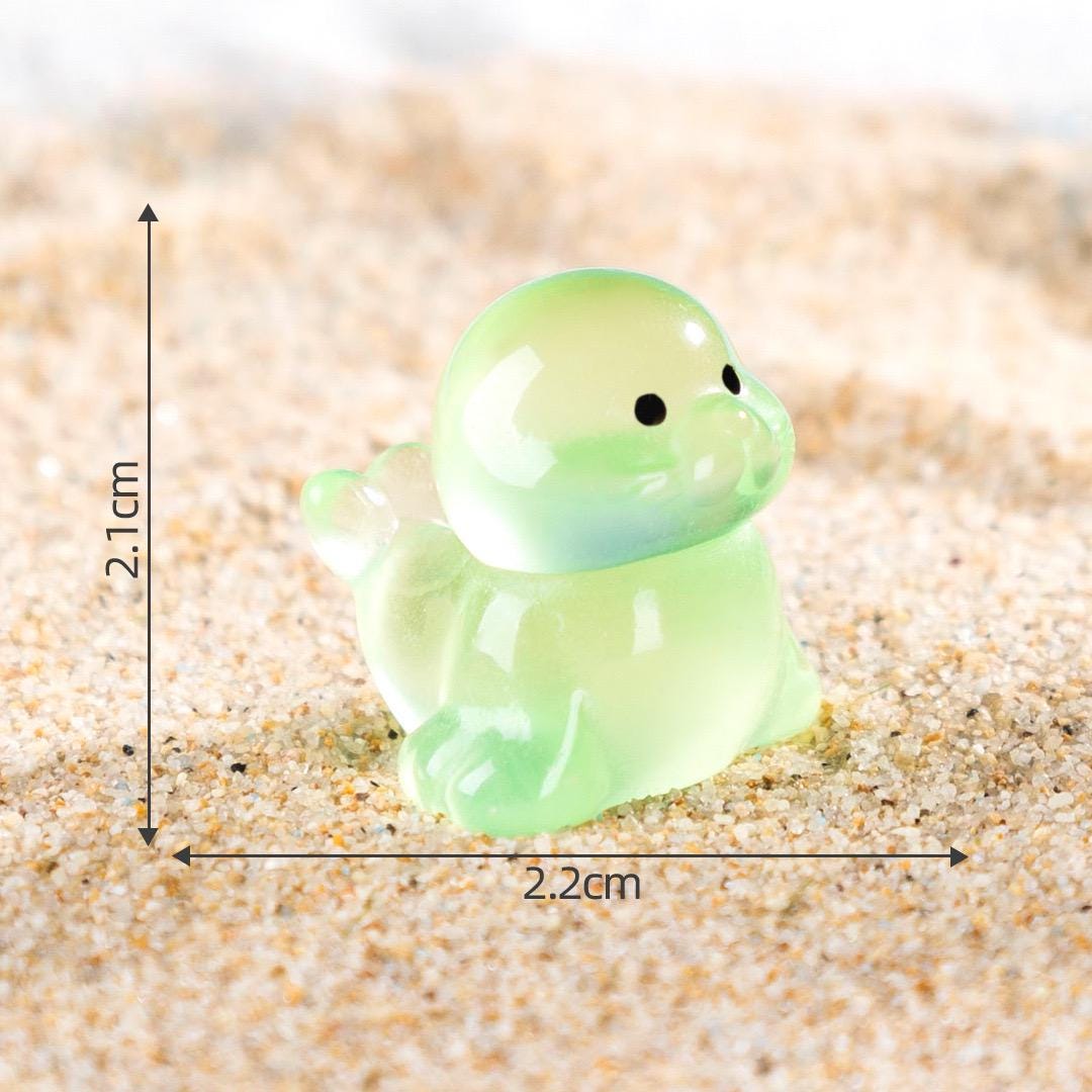 Glow in the Dark Sea Lion Resin Charms | Luminous Ocean Flatback Cabochons for DIY Crafts