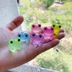 Glow in the Dark Mini Frog Resin Cabochons luminous flatback resin cabochons for DIY crafts