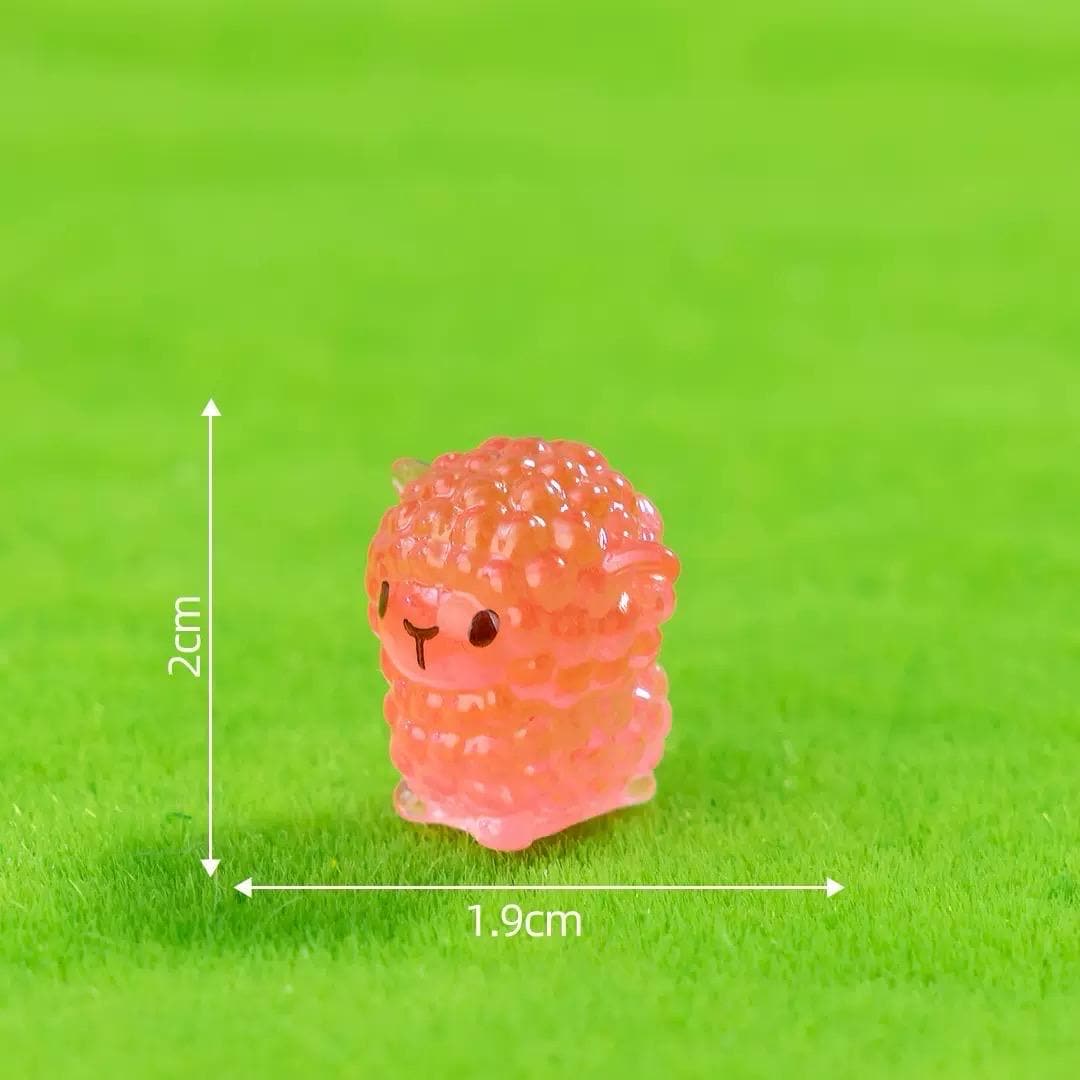 Glow in the Dark Sheep Resin Charms luminous flatback resin cabochons for DIY crafts