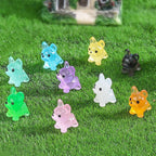 Cute glow in the dark bulldog resin cabochons for DIY crafts