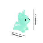 Cute glow in the dark bulldog resin cabochons for DIY crafts