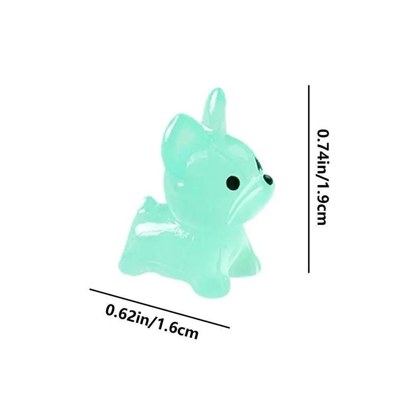 Cute glow in the dark bulldog resin cabochons for DIY crafts
