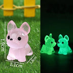 Cute glow in the dark bulldog resin cabochons for DIY crafts