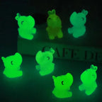Cute glow in the dark rhinoceros resin charm cabochons