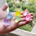 Glow in the Dark Sea Lion Resin Charms | Luminous Ocean Flatback Cabochons for DIY Crafts