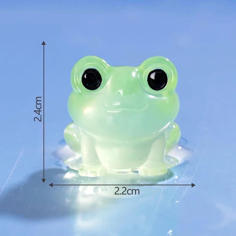 Glow in the Dark Mini Frog Resin Cabochons luminous flatback resin cabochons for DIY crafts