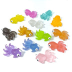 Large glow in the dark goldfish resin cabochons 47 by 44mm