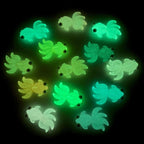 Large glow in the dark goldfish resin cabochons 47 by 44mm