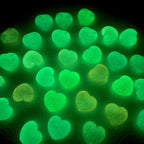 Glow in the Dark Heart Resin Charms | 21–24mm Flatback Cabochons