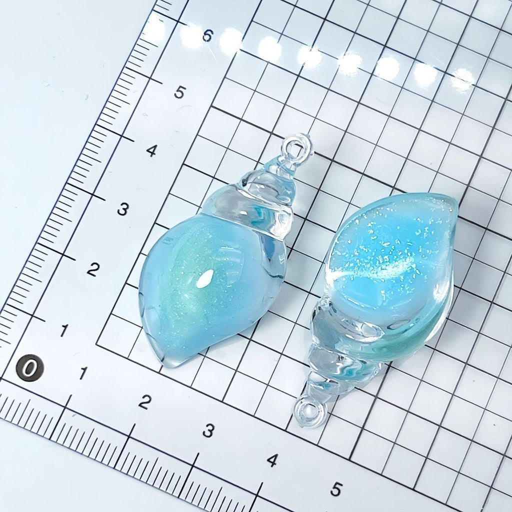 Glow in the dark large conch resin charm cabochon for DIY crafts and decoden
