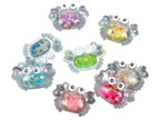 Glow in the Dark Crab Resin Charms | Luminous Colorful Flatback Cabochons for DIY Crafts & Jewellery Making (20x30mm)