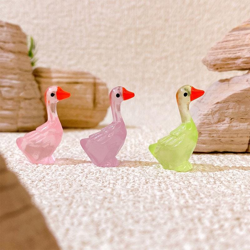 Colorful glow in the dark goose resin charms approximately 20 by 30 mm