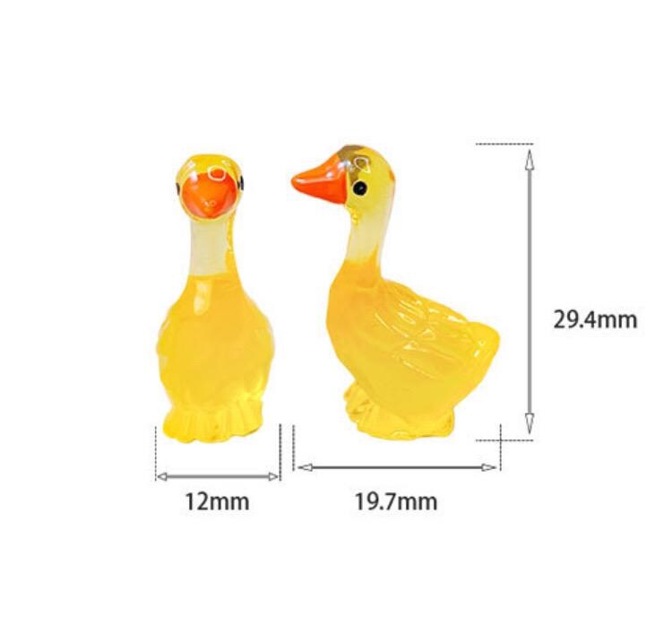 Colorful glow in the dark goose resin charms approximately 20 by 30 mm