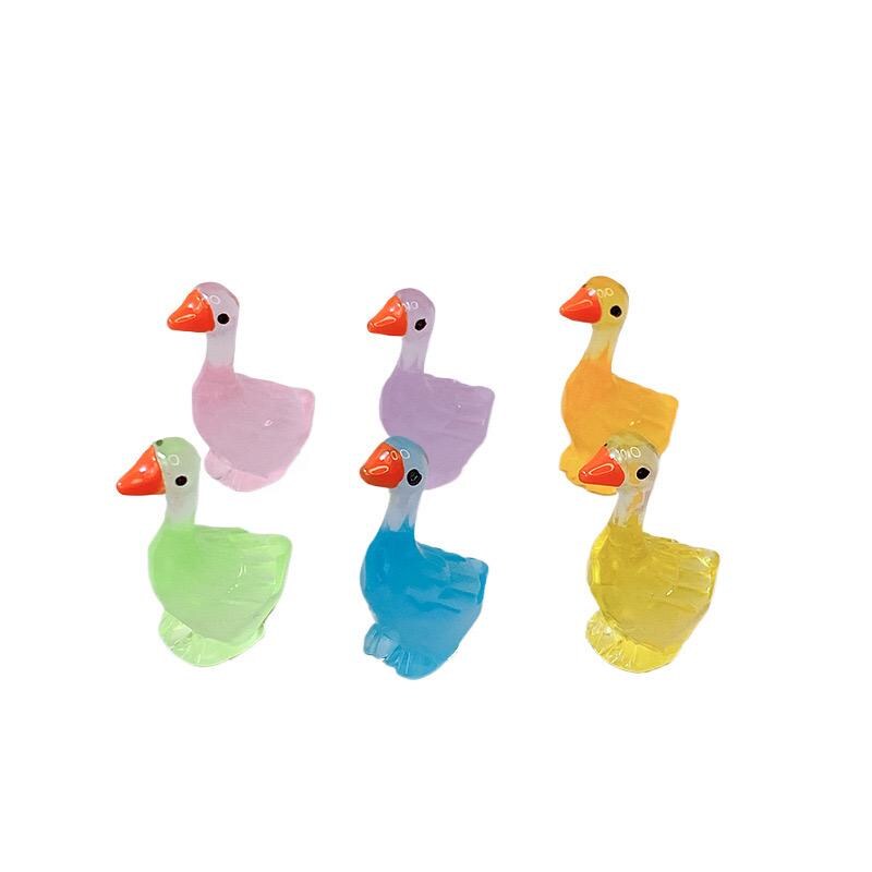 Colorful glow in the dark goose resin charms approximately 20 by 30 mm