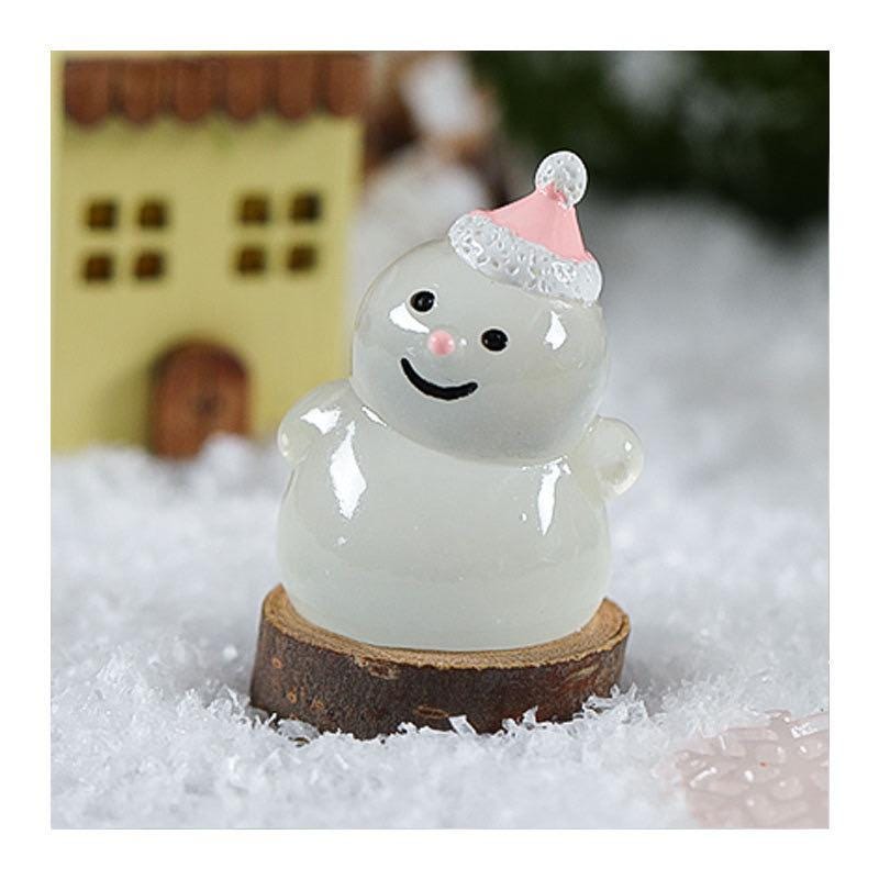 Glow in the Dark Christmas Resin Charms | Snowman & Tree Cabochons