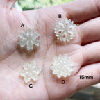 Glow in the Dark Snowflake Resin Charms luminous flatback resin cabochons for DIY crafts