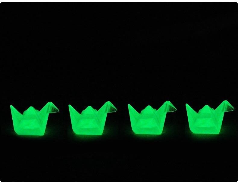 Glow in the Dark Paper Crane & Animal Resin Charms | Flatback Luminous Cabochons for DIY Crafts