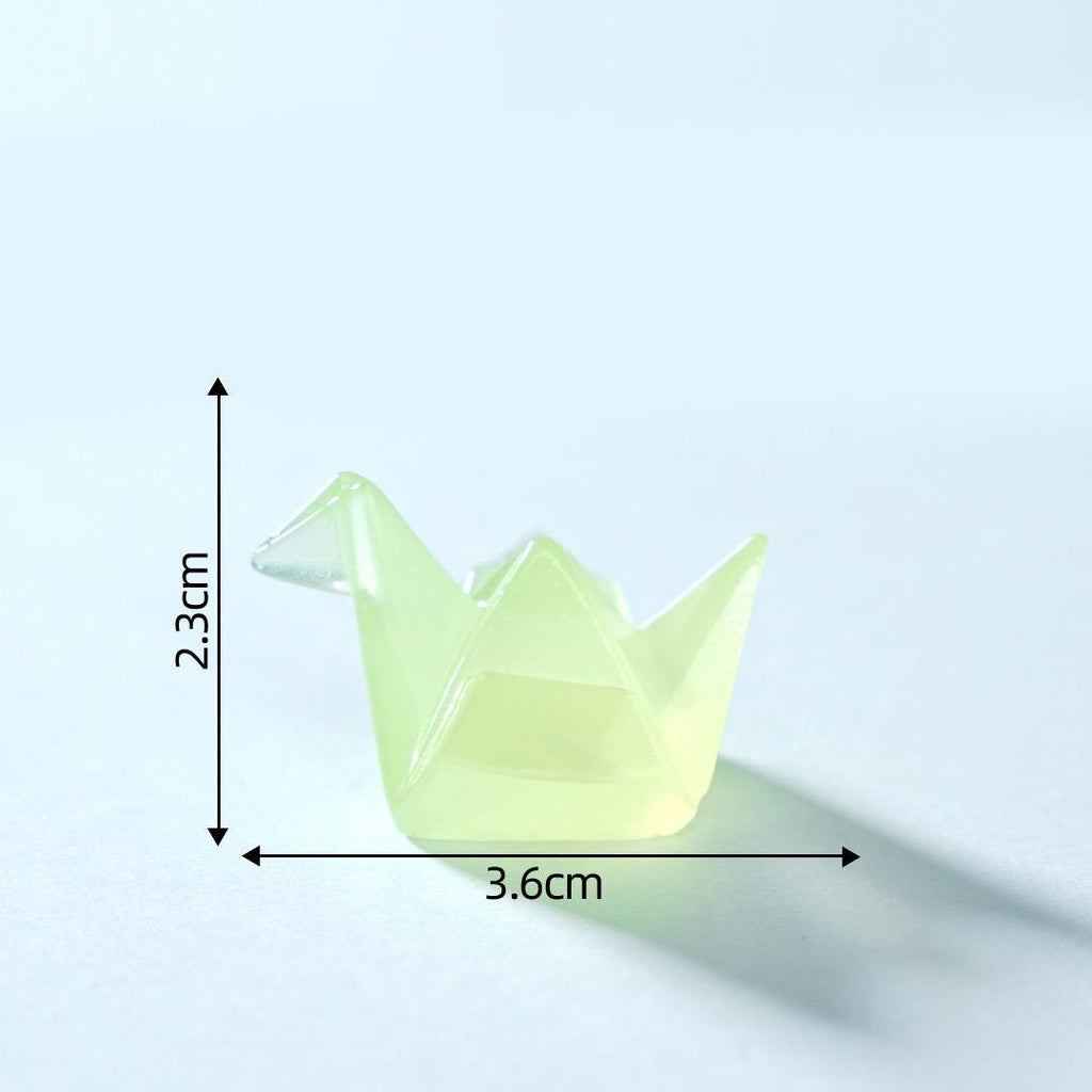 Glow in the Dark Paper Crane & Animal Resin Charms | Flatback Luminous Cabochons for DIY Crafts