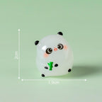 Mixed glow in the dark panda animal resin charms for kawaii DIY crafts