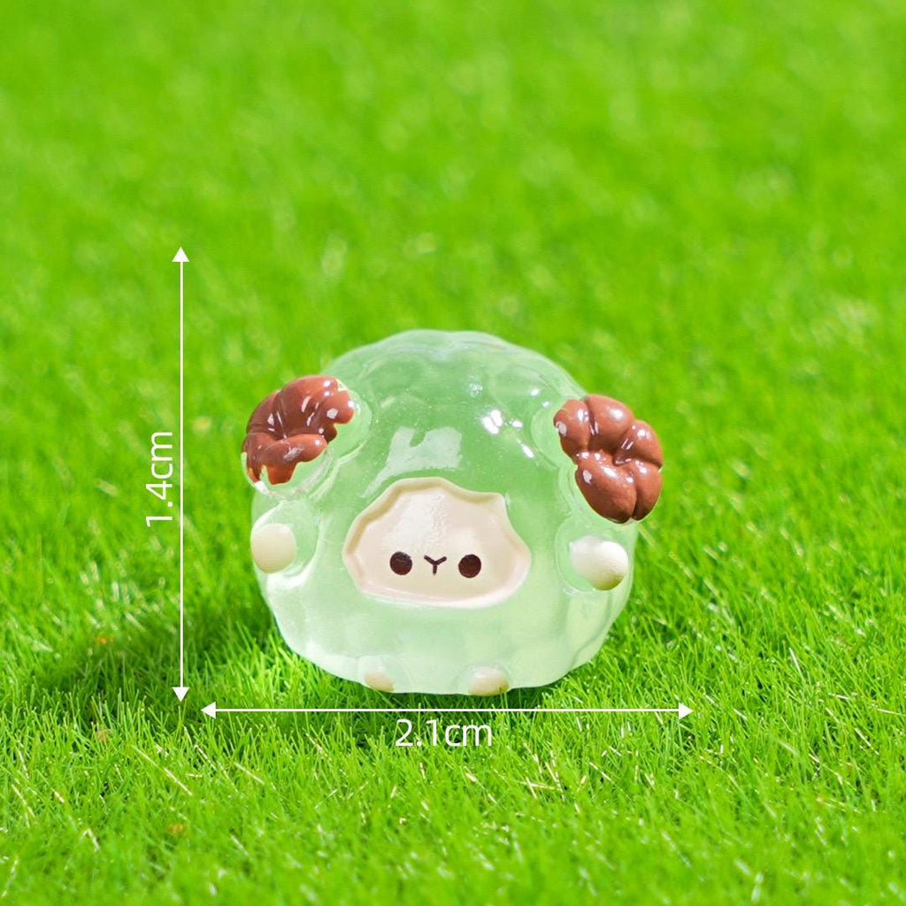 Glow in the Dark Sheep & Animal Resin Charms | Luminous Flatback Cabochons for DIY Crafts & Jewellery Making