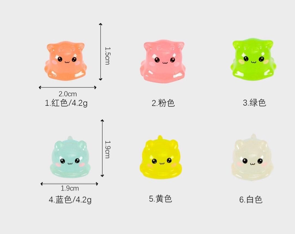 Glow in the dark animal resin charm cabochon for DIY crafts and decoden