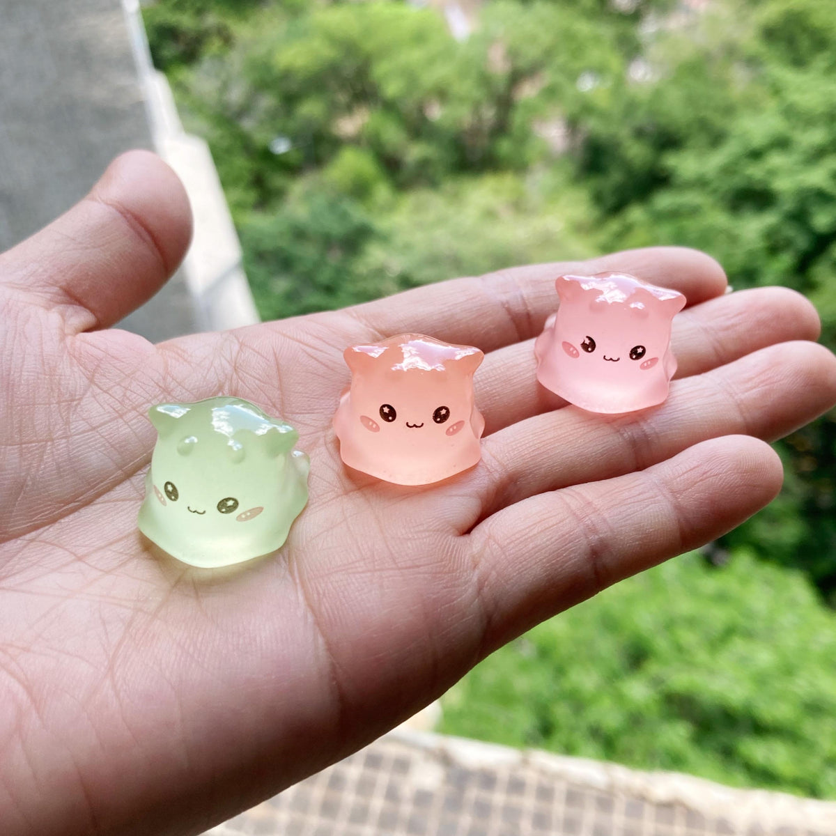 Glow in the dark animal resin charm cabochon for DIY crafts and decoden