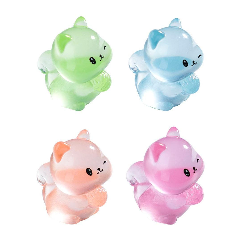 Glow in the Dark Squirrel Resin Charms luminous flatback resin cabochons for DIY crafts