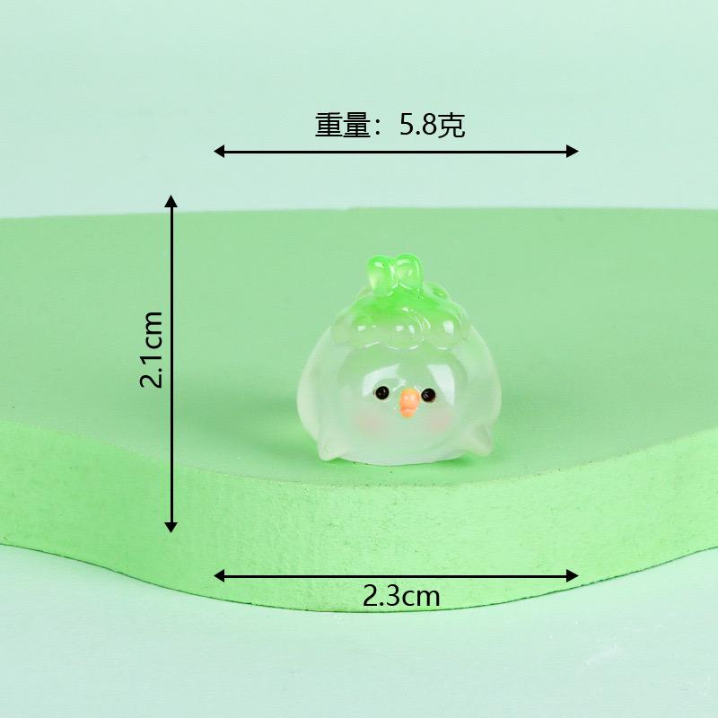 Glow in the Dark Mini Vegetable & Chick Resin Charms | Luminous Flatback Cabochons for DIY Crafts & Phone Case Decoration
