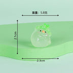 Glow in the Dark Mini Vegetable & Chick Resin Charms | Luminous Flatback Cabochons for DIY Crafts & Phone Case Decoration