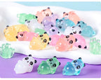 Assorted glow in the dark animal resin cabochons for crafts