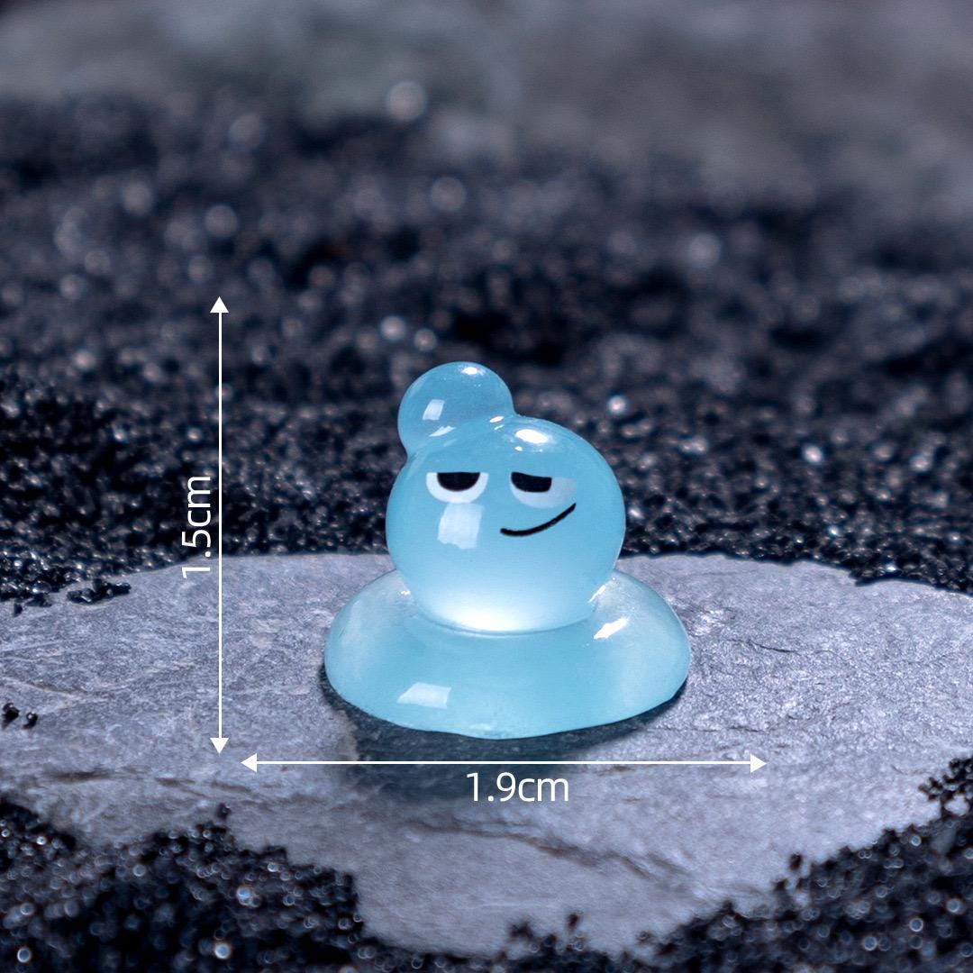 Glow in the dark water droplet resin charm cabochon for DIY crafts and decoden