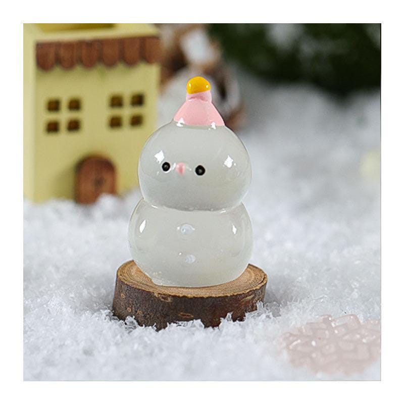 Glow in the Dark Christmas Resin Charms | Snowman & Tree Cabochons