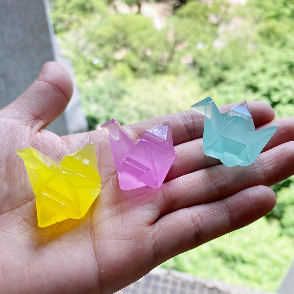 Glow in the Dark Paper Crane & Animal Resin Charms | Flatback Luminous Cabochons for DIY Crafts