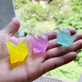 Glow in the Dark Paper Crane & Animal Resin Charms | Flatback Luminous Cabochons for DIY Crafts