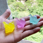 Glow in the Dark Paper Crane & Animal Resin Charms | Flatback Luminous Cabochons for DIY Crafts