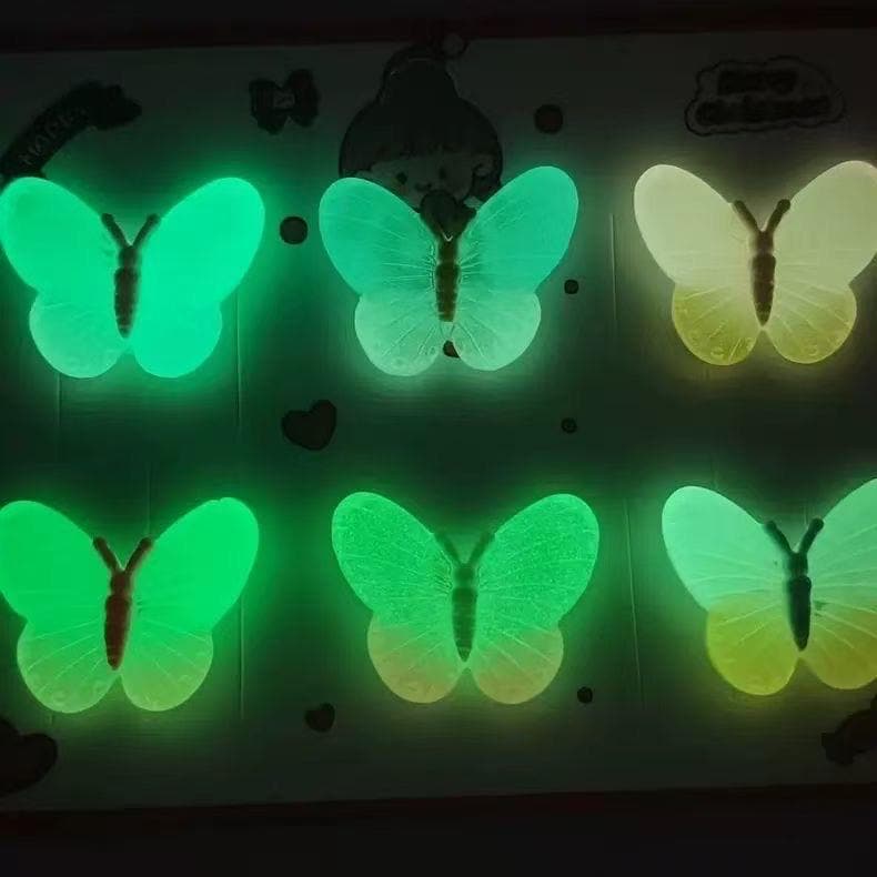 Glow in the Dark Butterfly Resin Charms | Colorful Craft Cabochons